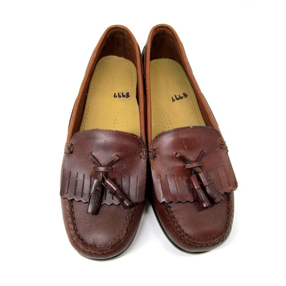 G.H. Bass & Co. Jackie Brown Leather Tassel Loafers Size 7 - Picture 3 of 15